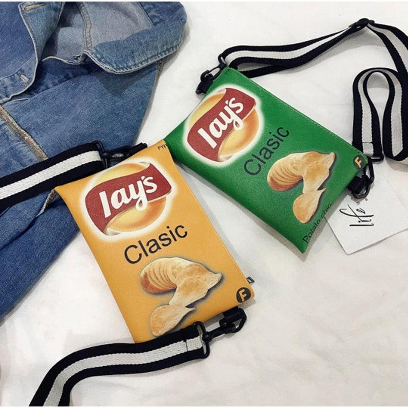 Snack Inspired Crossbody Bag | Canvas Shoulder Bag | Odd Fashion Purse